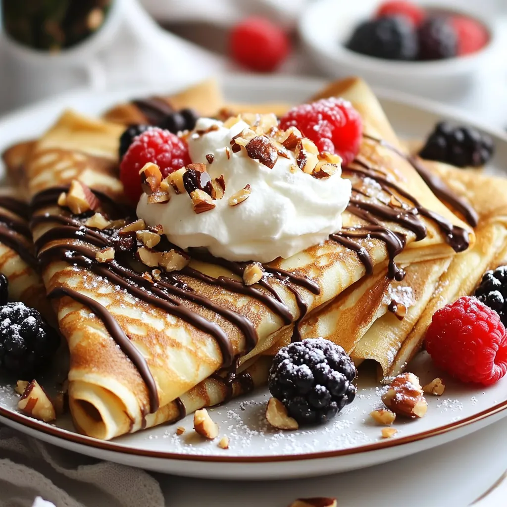Schokoladen-Hasselnuss-Crêpes einfach und lecker
