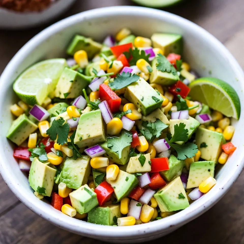 Zesty Avocado Corn Salad Frisch und Voller Geschmack