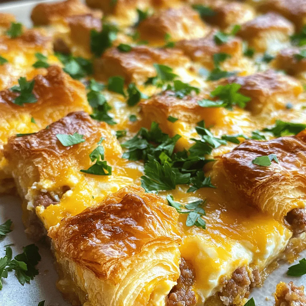 Cheesy Croissant Breakfast Casserole Einfache und Leckereien
