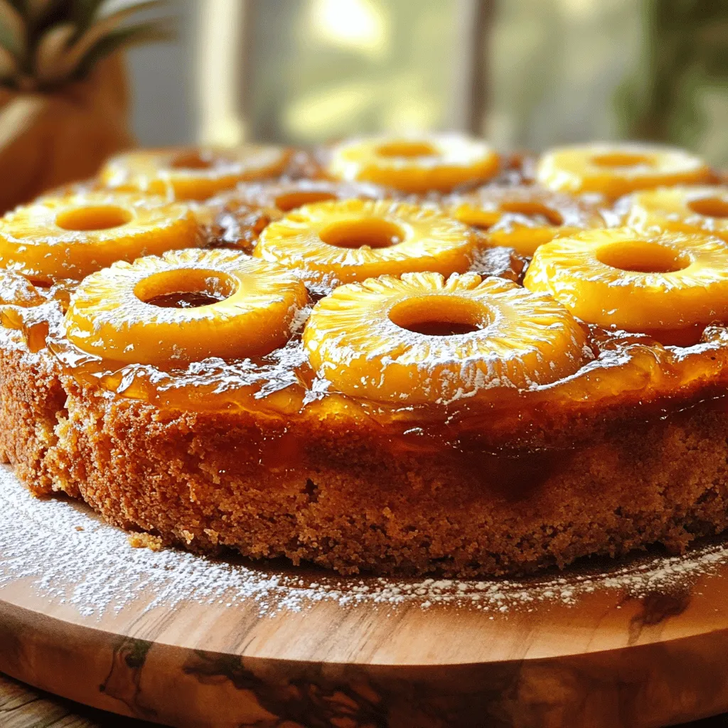 - 1 reife Ananas, geschält und in Ringe geschnitten - 100 g brauner Zucker - 75 g Butter, geschmolzen