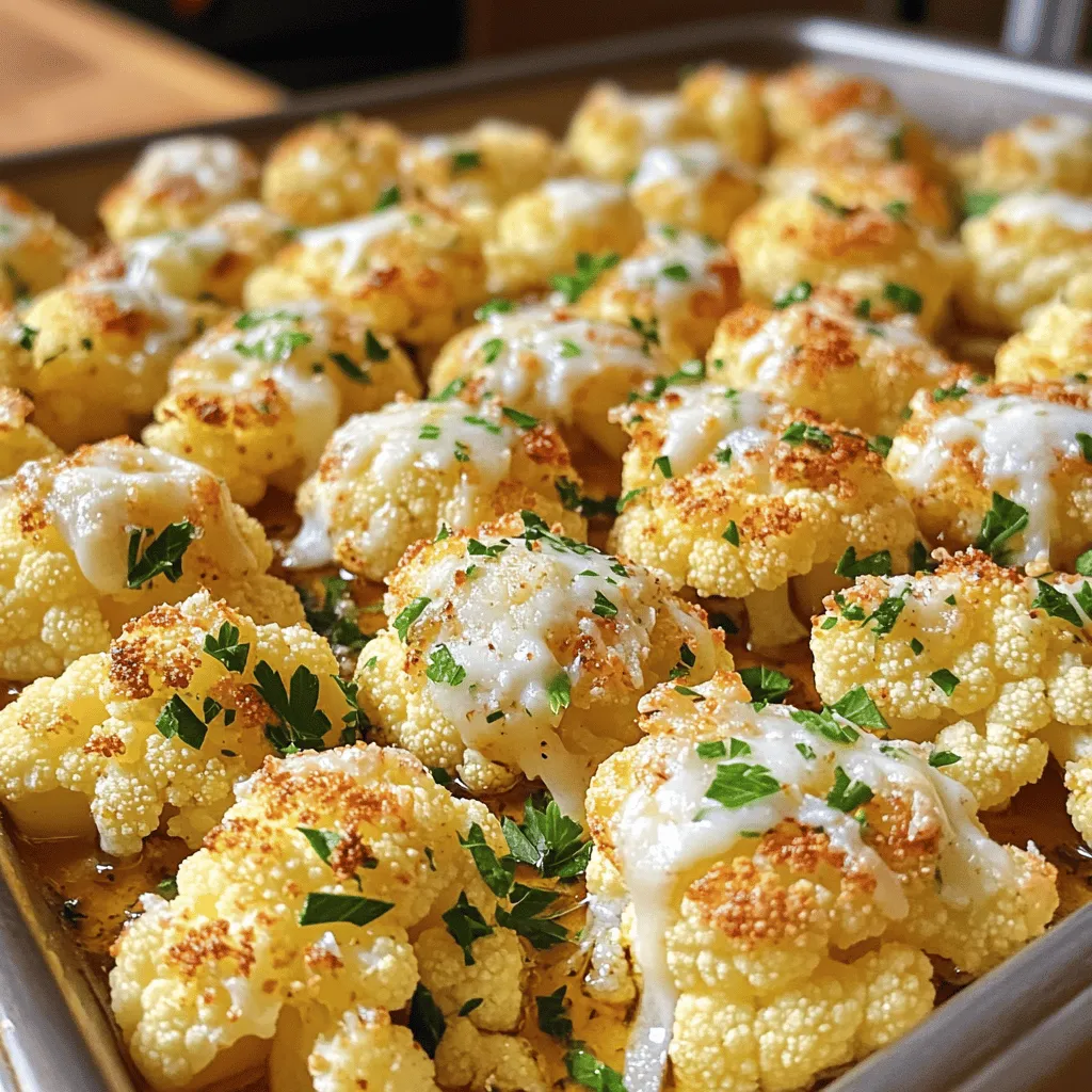 Knoblauch Parmesan Röstblumenkohl Schmackhafte Beilage