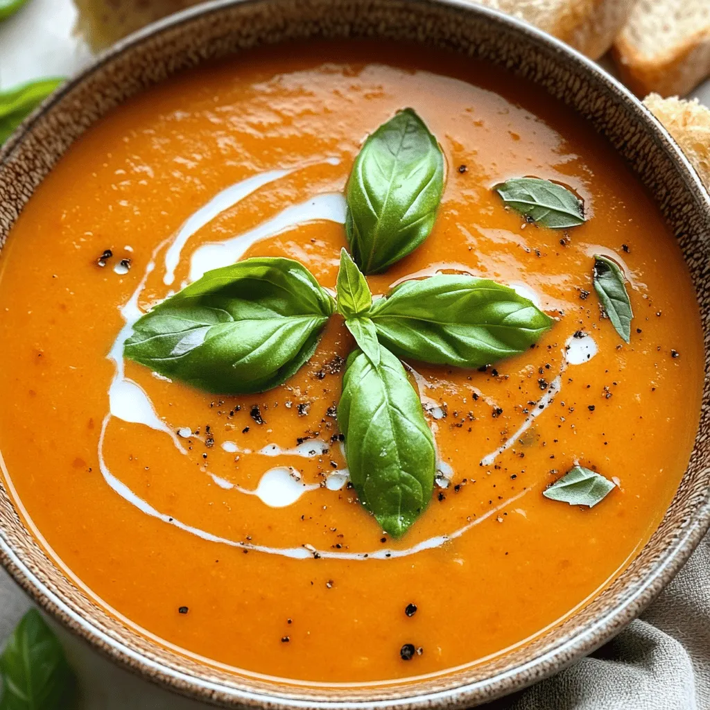 Cremige geröstete Paprikasuppe einfach und lecker