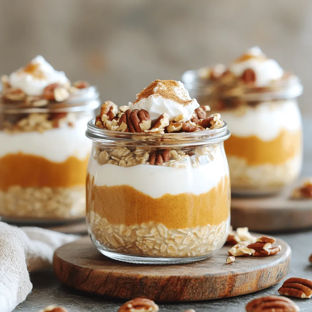 Kürbispüree Kürbisgewürz Overnight Oats Rezept einfach