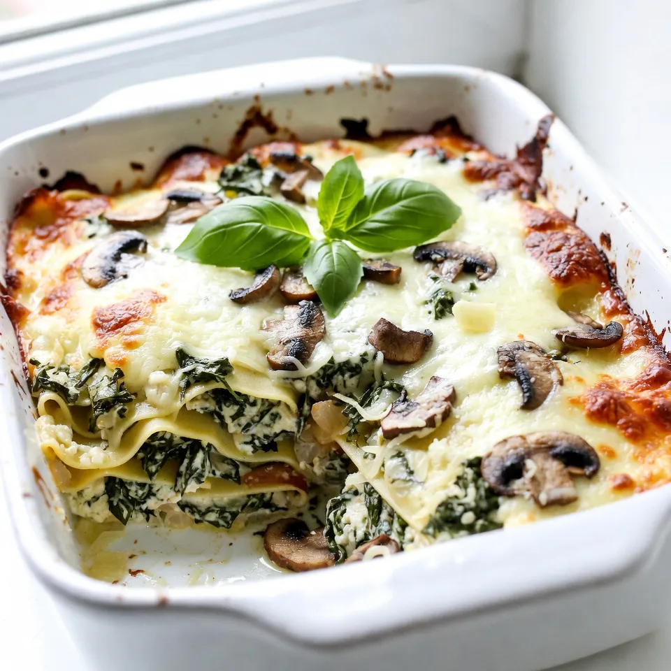 Cremige Spinats Pilz Lasagne Einfache Genussmomente