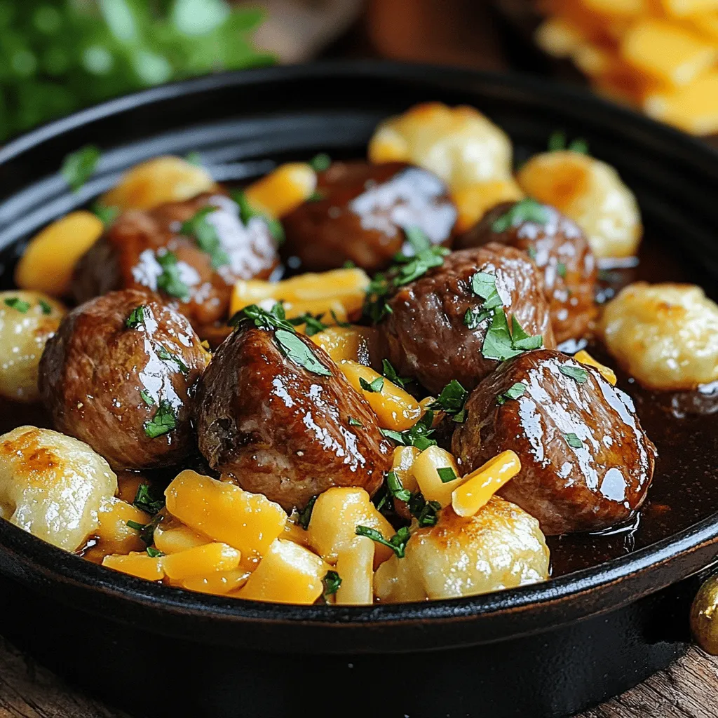 Ein Guinness-Rindfleisch-Eintopf ist ein herzhaftes Gericht. Es kommt aus Irland und nutzt Guinness-Bier für einen tiefen Geschmack. Der Eintopf enthält kräftiges Rindfleisch, frisches Gemüse und Gewürze. Diese Kombination macht ihn besonders schmackhaft.