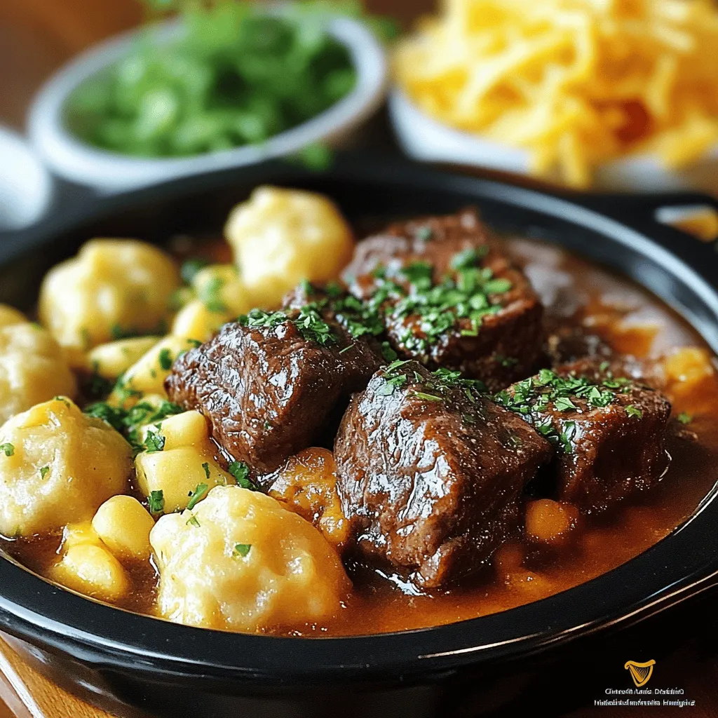 Guinness Beef Stew mit Cheddar Kräuterdumplings Rezept
