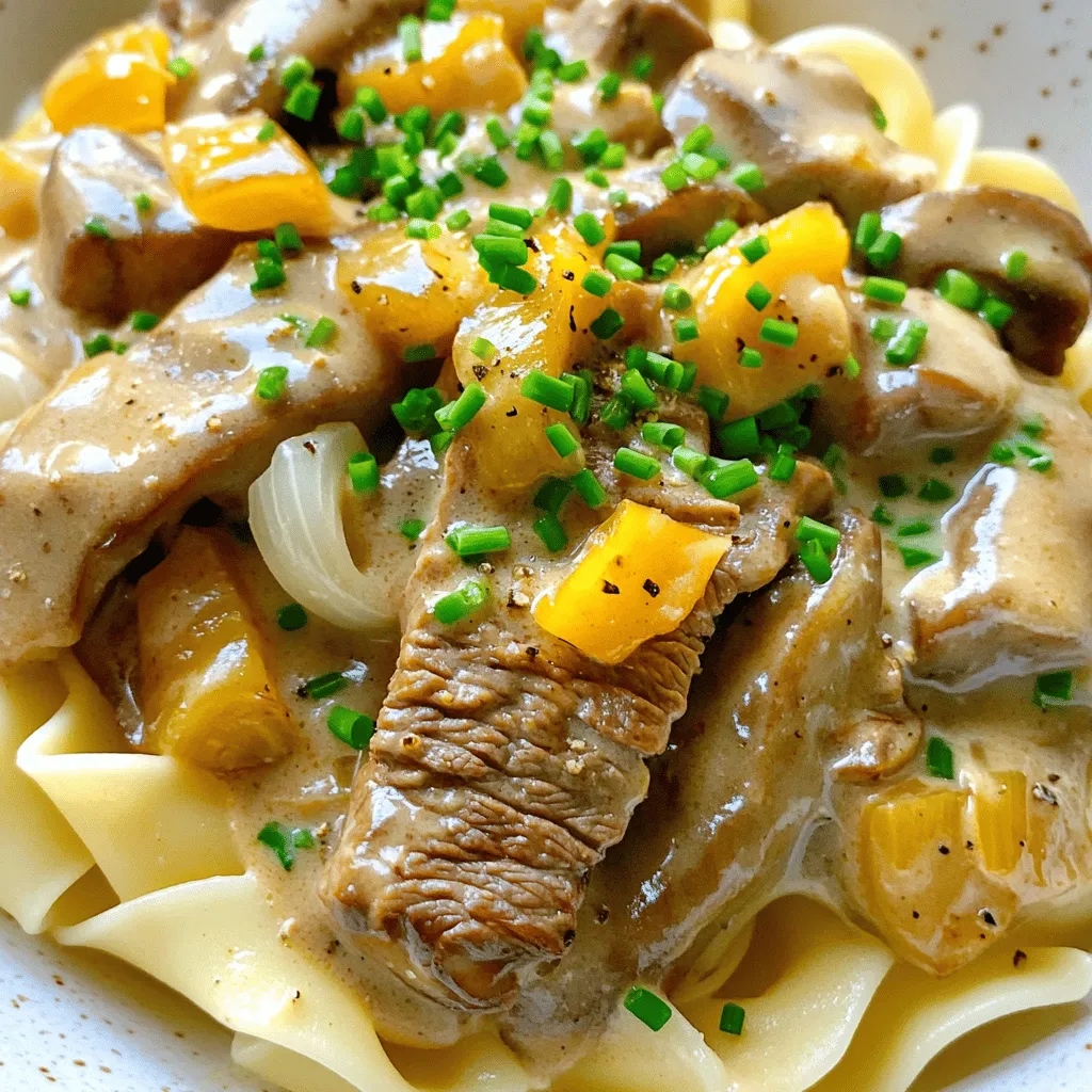 Für einen köstlichen Beef Stroganoff benötigst du: