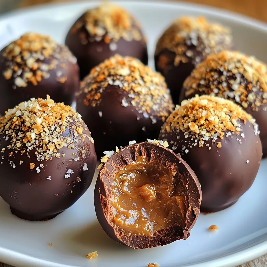 Karamell Kokosnuss Schokoladentrüffel Leckerer Genuss