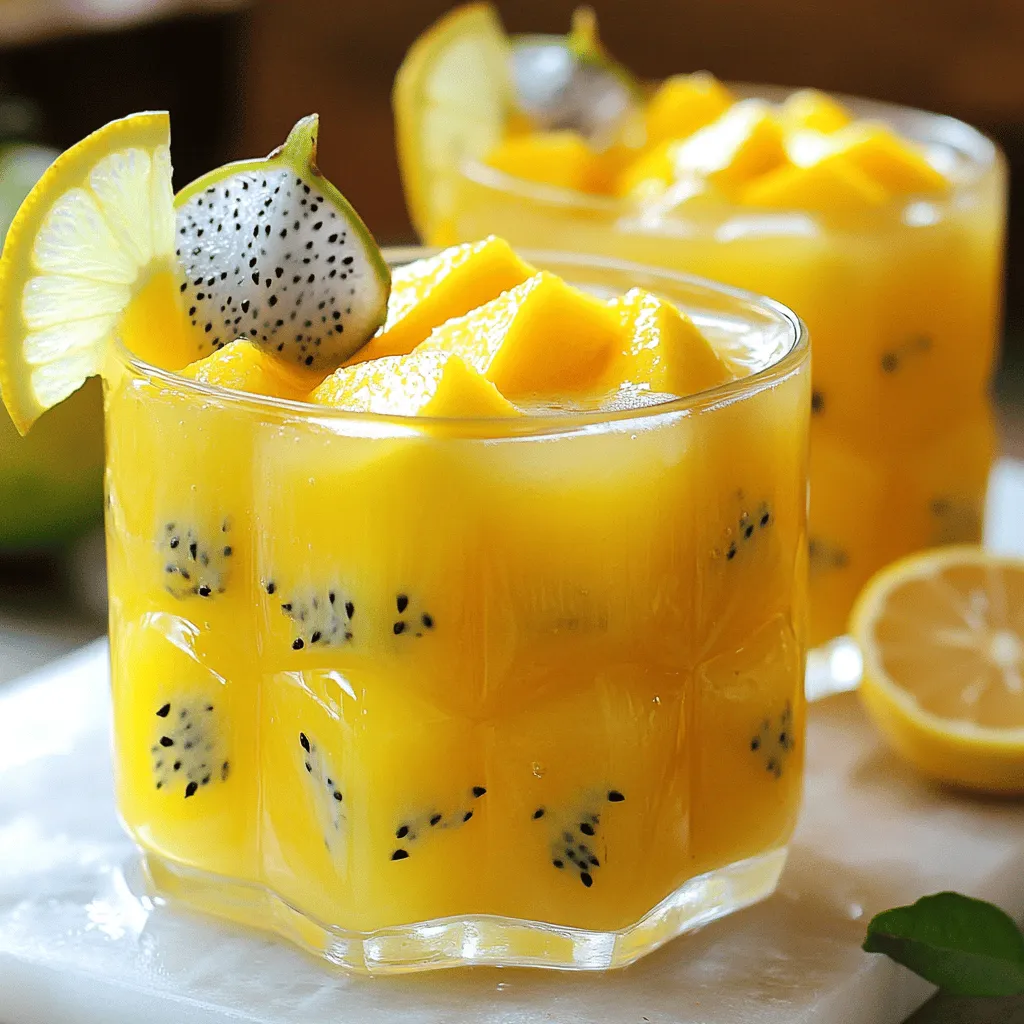 Mango Dragon Fruit Lemonade Frisch und Erfrischend