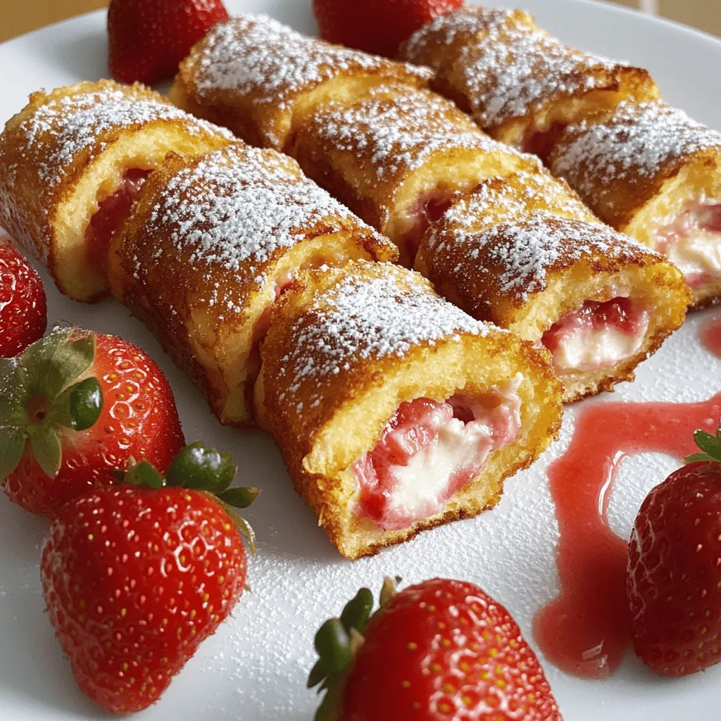 Strawberry Cream Cheese French Toast Roll-Ups Rezept