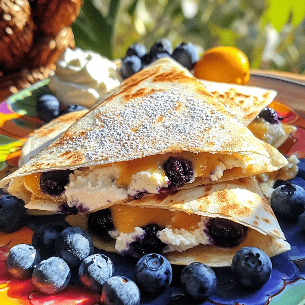 Blueberry Breakfast Quesadilla Schnelles und Leckeres Gericht