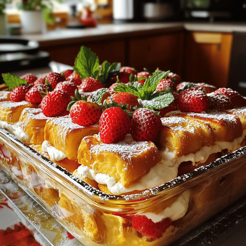 Leckeres Strawberry Cheesecake French Toast Bake Rezept