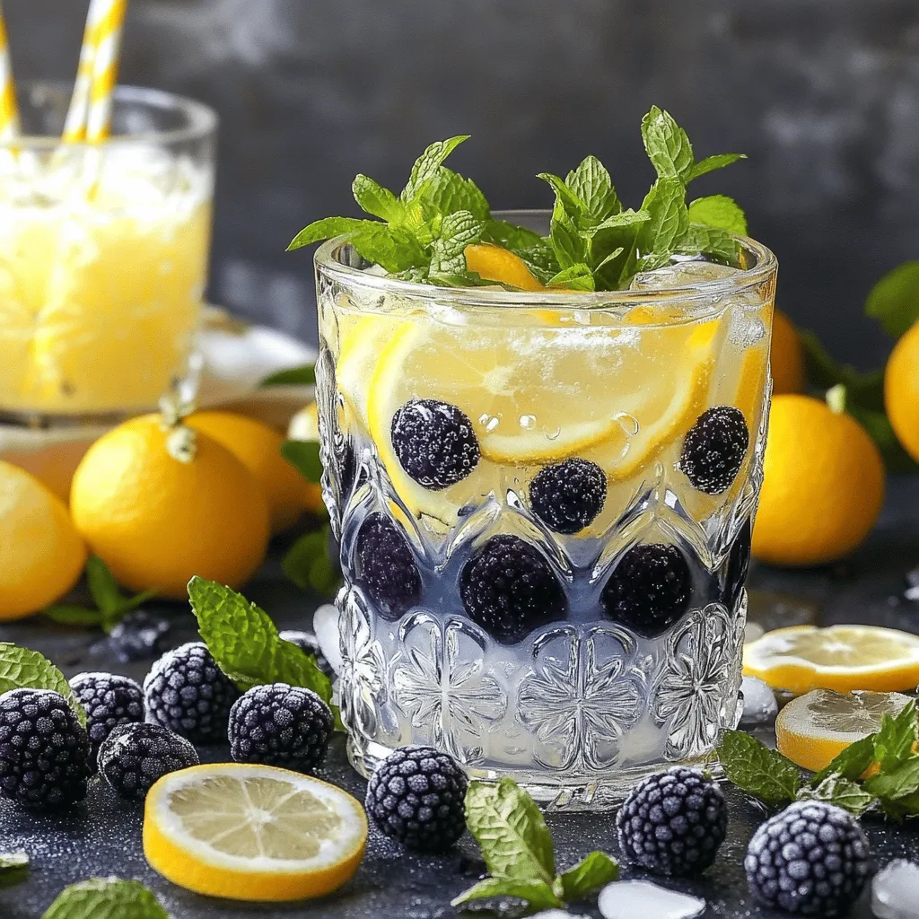 Heidelbeer Zitronen Limonade Einfaches erfrischendes Rezept