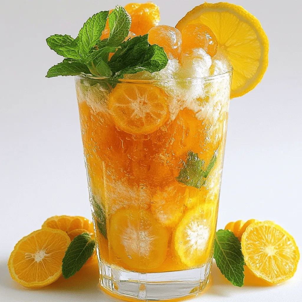 Pfirsich-Zitronen-Slush Rezept für erfrischende Tage