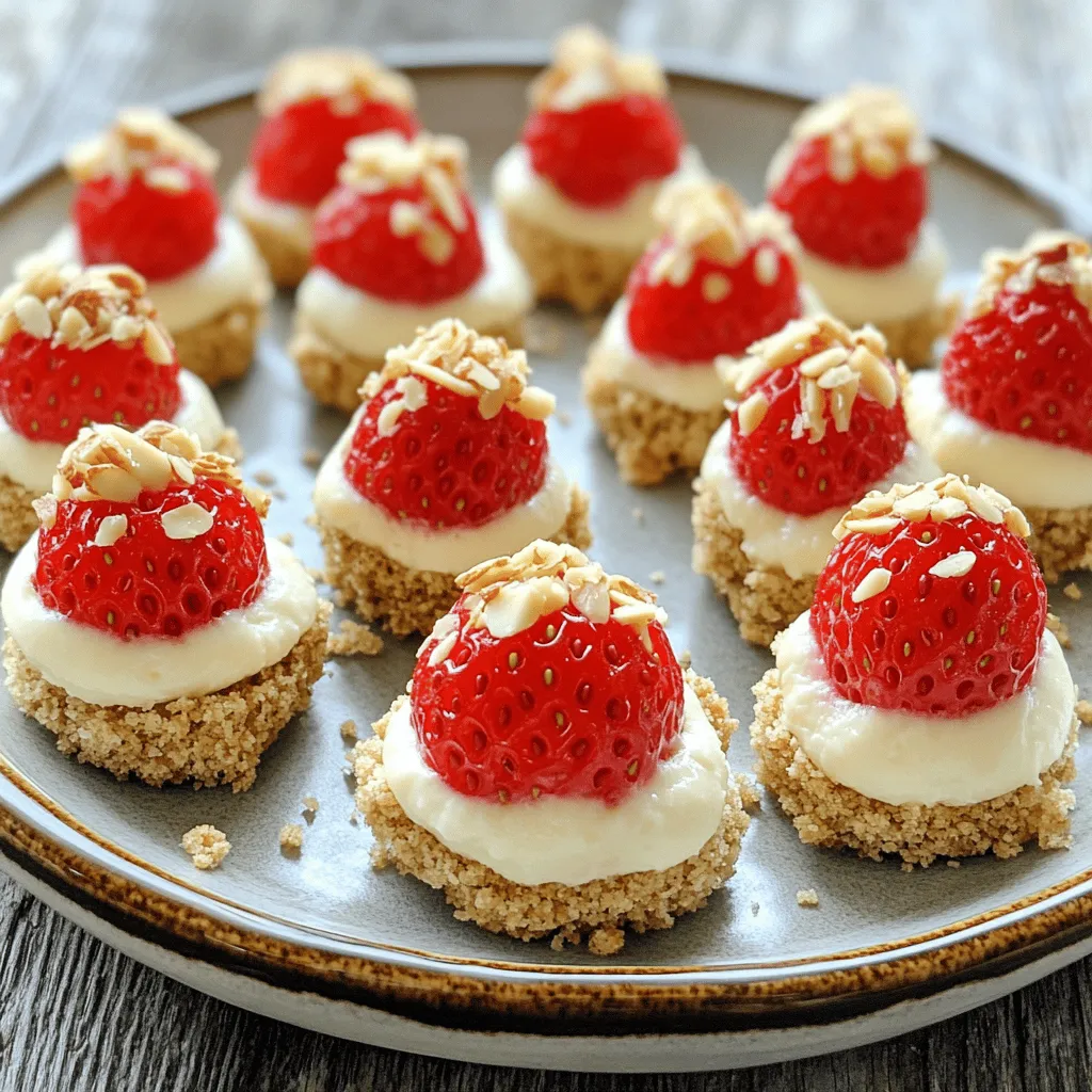 Hier sind die Zutaten für die Erdbeer-Cheesecake-Crunch Bites: