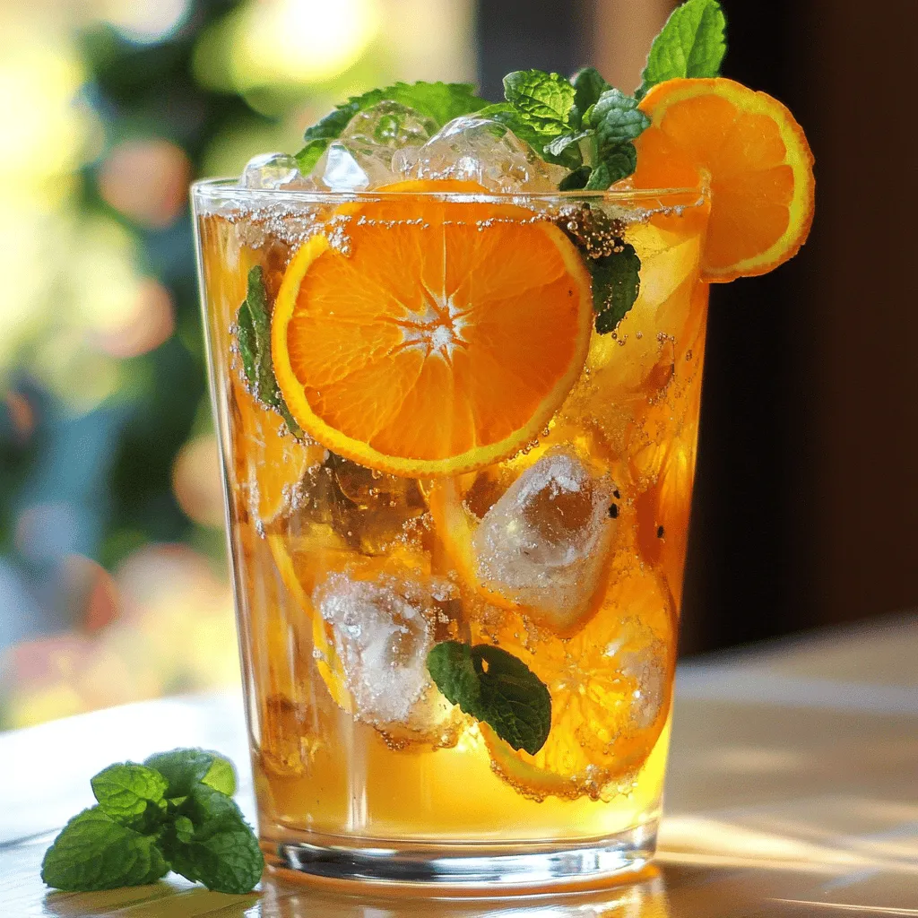 Für ein einfaches Rezept für Eistee mit Orange und Zimt brauchst du folgende Zutaten: