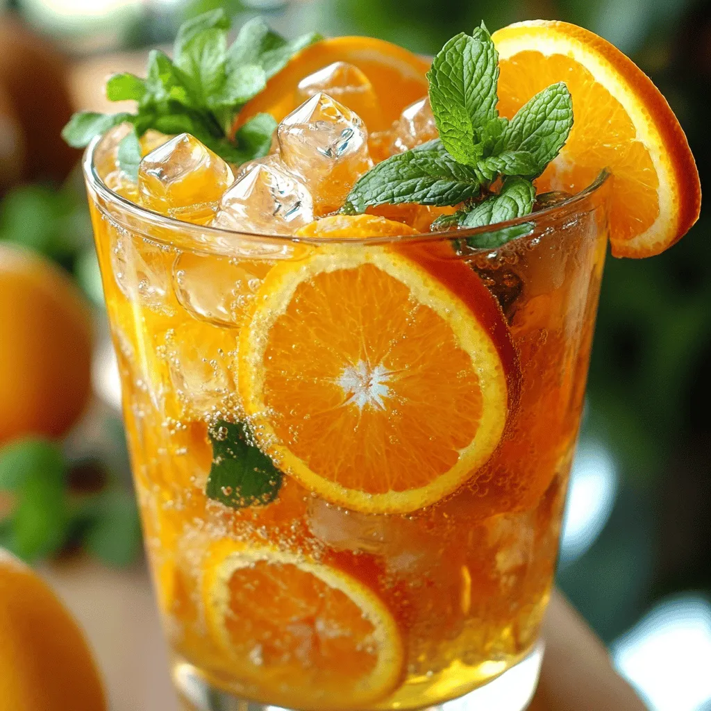 Einfache Orange Zimt Eistee Rezept für heiße Tage