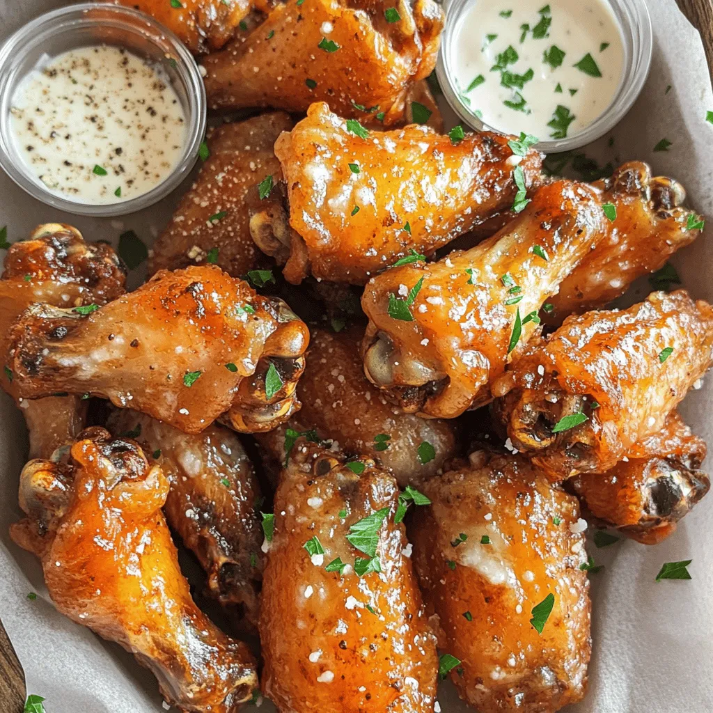 Hausgemachte Knoblauch-Parmesan-Flügel köstlich zubereiten