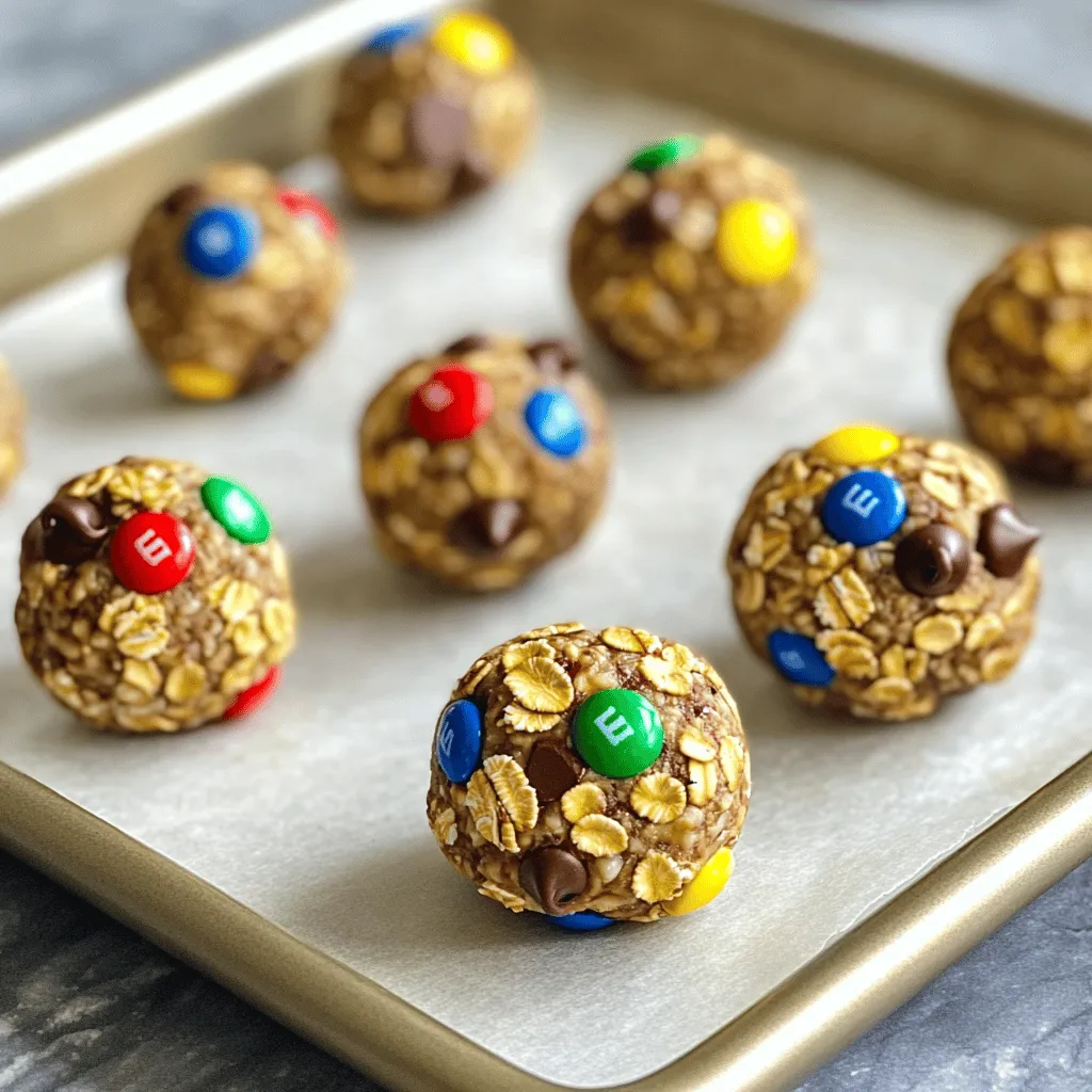 Monster Cookie Protein Balls für gesunde Snacks