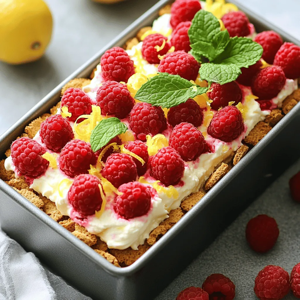 No-Bake Lemon Raspberry Icebox Cake Einfaches Rezept