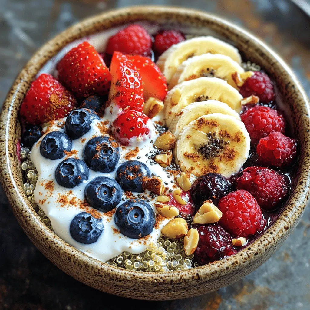 Berry Quinoa Breakfast Bowl Nährstoffreiche Option