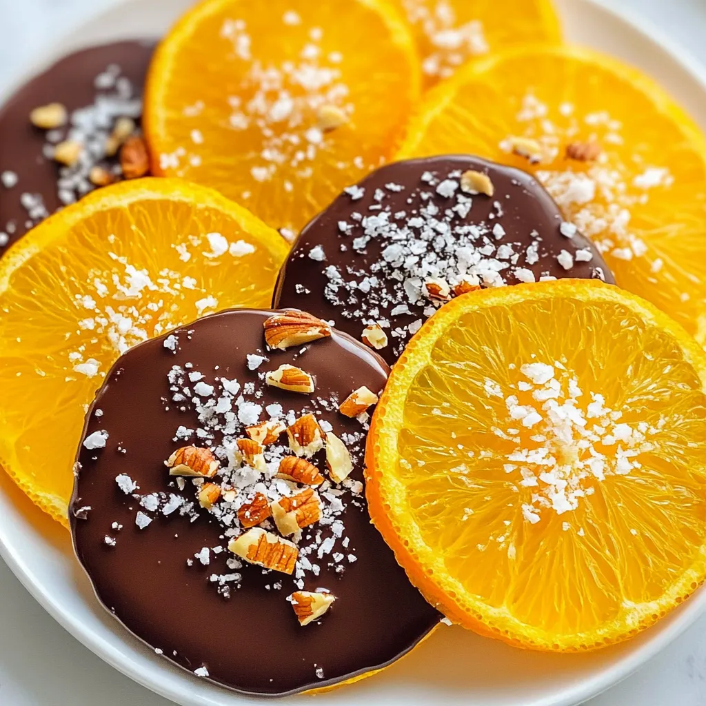 Schokoladengedeckte Orangenscheiben für jeden Anlass