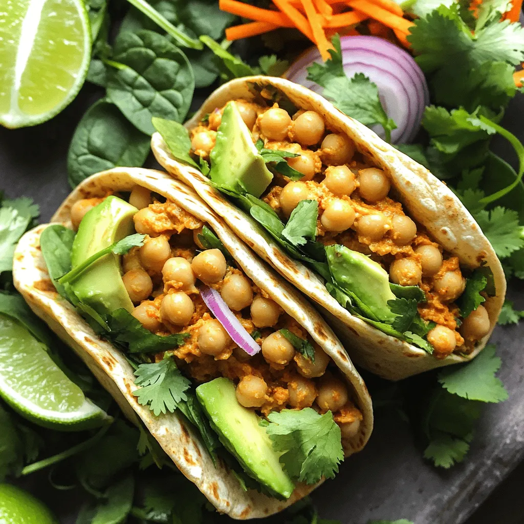 Würzige Kichererbsen-Wraps Einfach und Schnelle Zubereitung