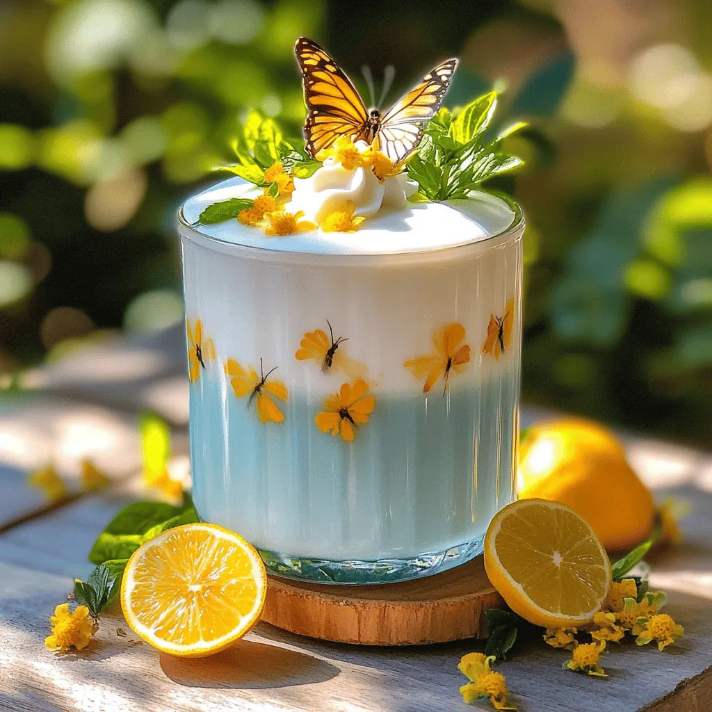 Erstelle Schmetterlingserbse Tee Latte Einfache Anleitung