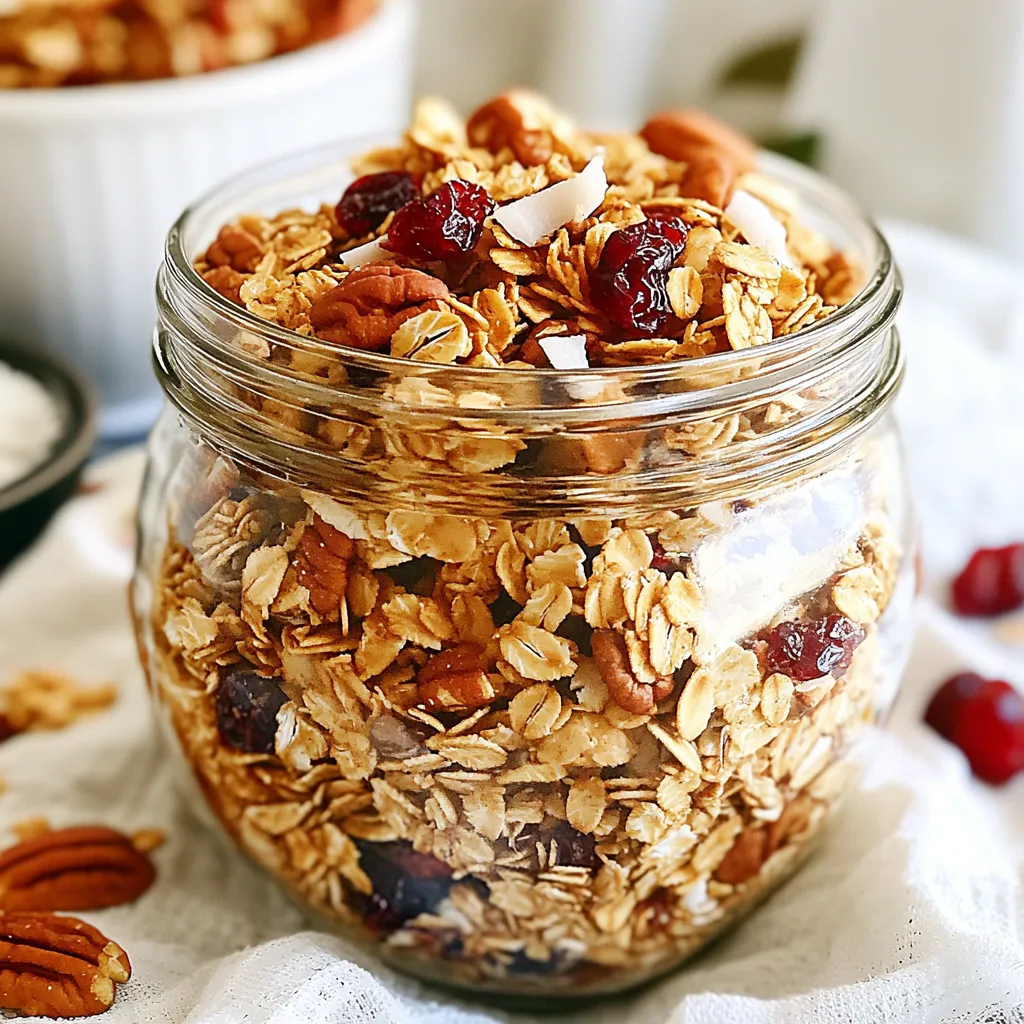 Cranberry Pecan Granola Einfaches und Gesundes Rezept