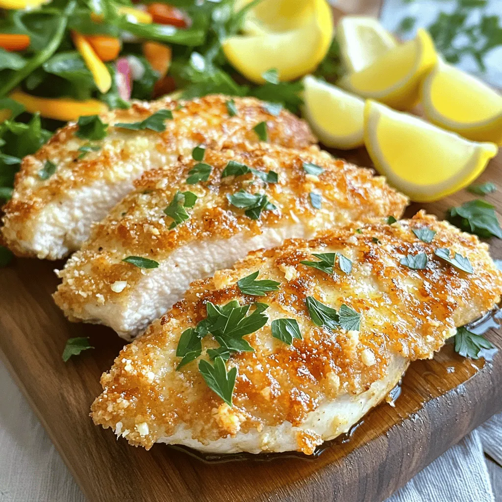 Einfache Garlic Parmesan Crusted Chicken Rezeptidee
