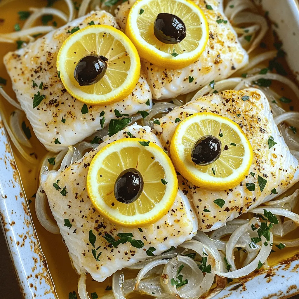 Mediterranean Style Baked Cod Gesunde und Einfache Mahlzeit