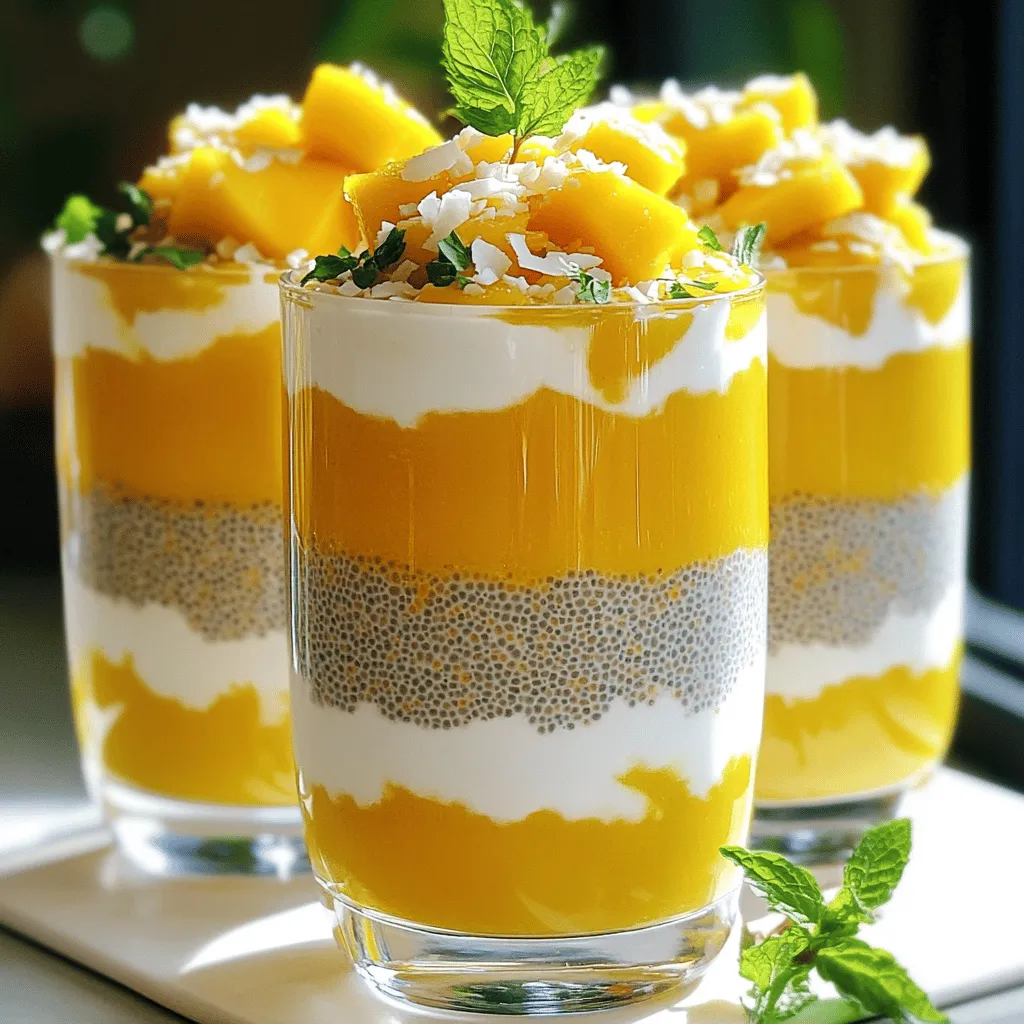 Mango Coconut Chia Pudding Frisch und Lecker Genießen