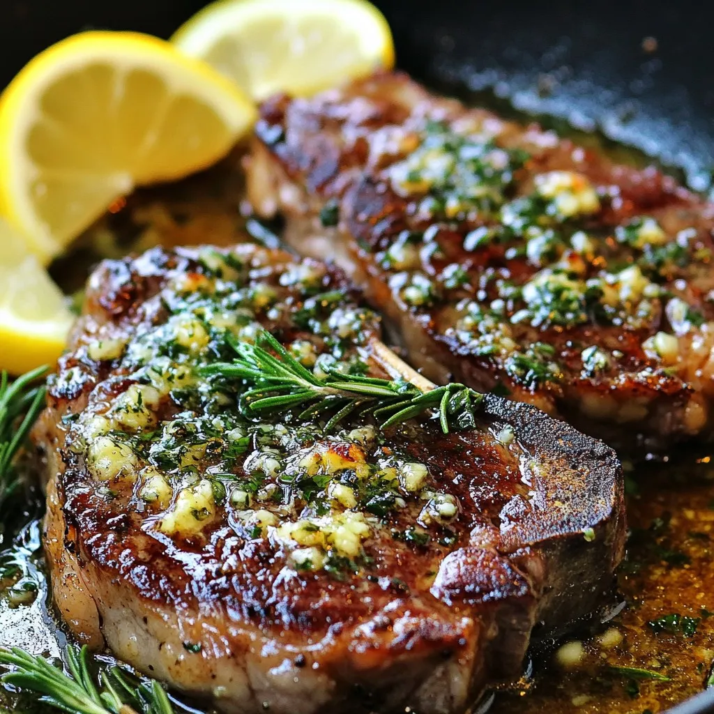 Knoblauch Kräuterbutter Steak Pfanne Einfache und Leckere