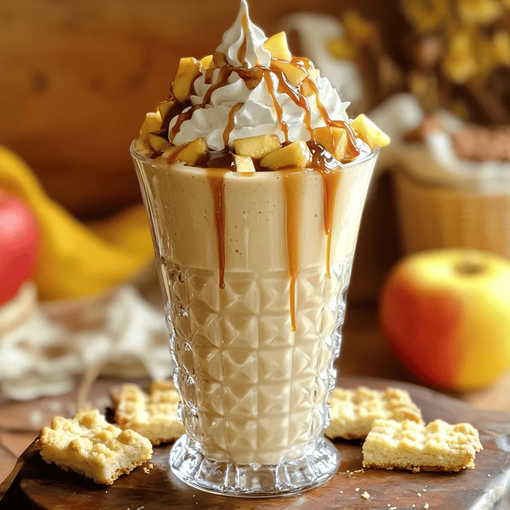 Karamell Apfel Pie Milkshake Rezept köstlich zubereiten