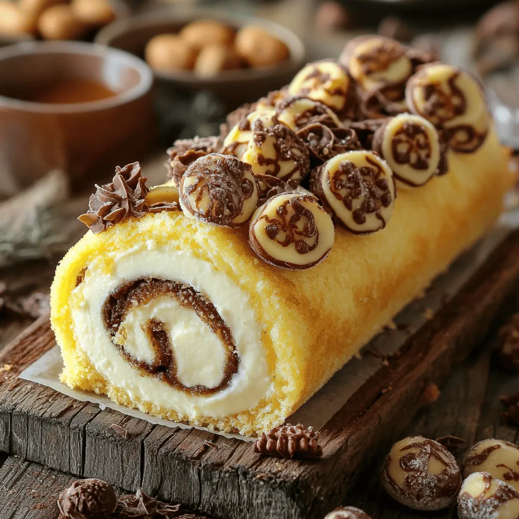Kokos-Almond-Swiss-Roll-Torte Einfach und Köstlich