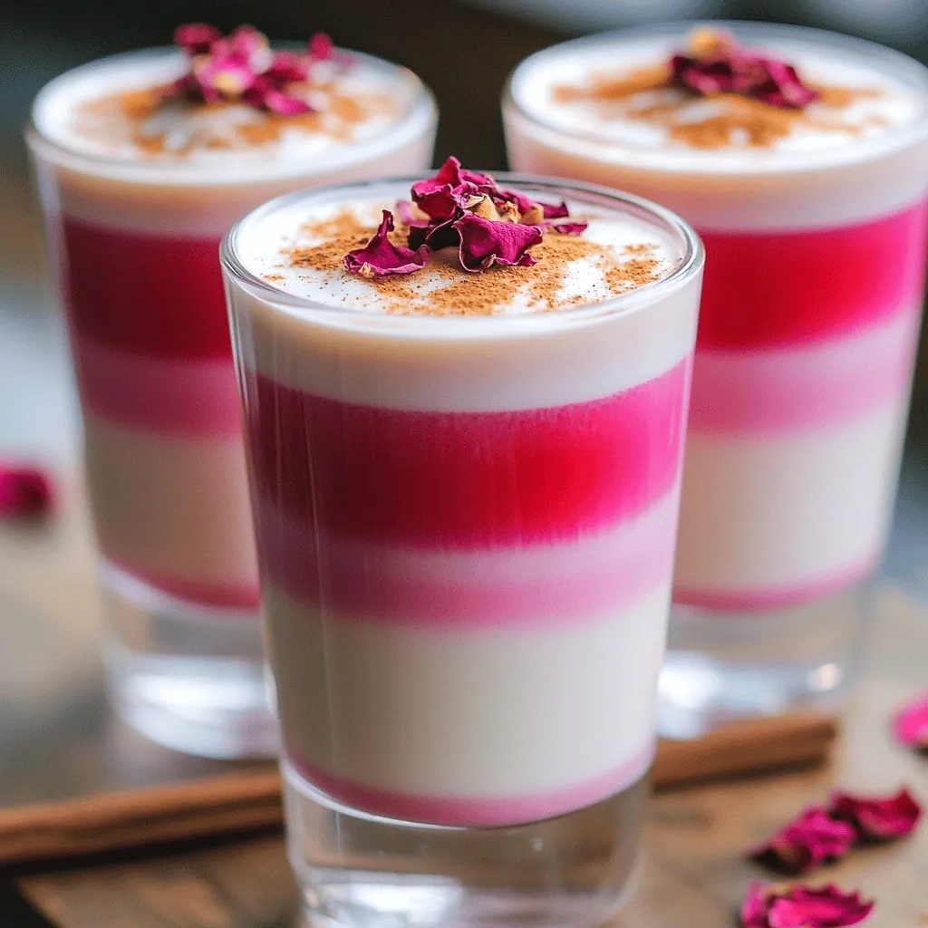 Um einen köstlichen Vanilla Rose Tea Latte zuzubereiten, brauchen wir einige einfache Zutaten. Für das Rezept für Vanille-Rosen-Tee-Latte benötigen wir nur zwei Tassen Wasser, zwei Teebeutel rosa Tee, eine Tasse Milch, zwei Esslöffel Vanillesirup und eine Prise Zimt. Getrocknete Rosenblätter dienen als hübsche Garnitur.