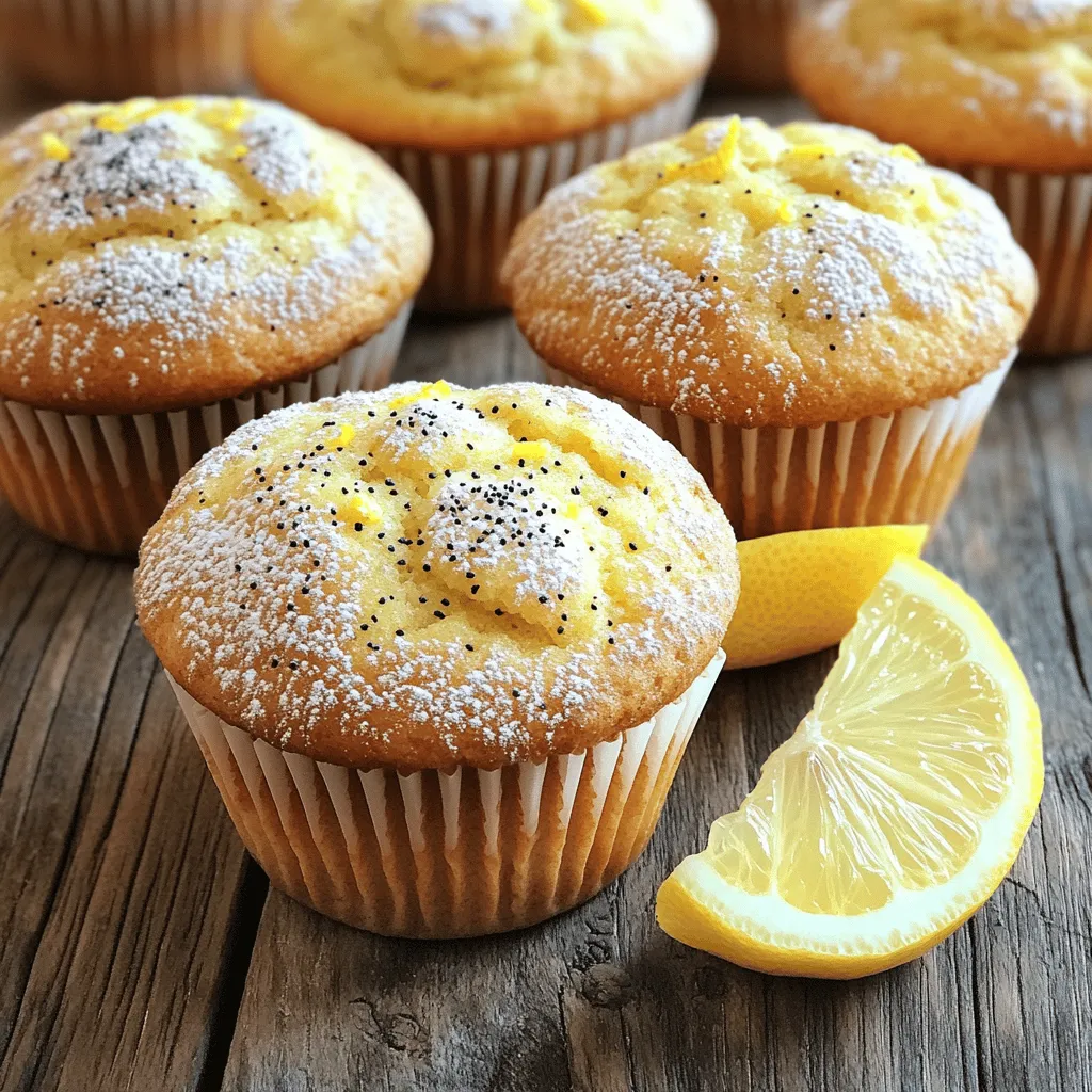 Lemon Poppyseed Muffins Frisch und Einfache Rezeptidee
