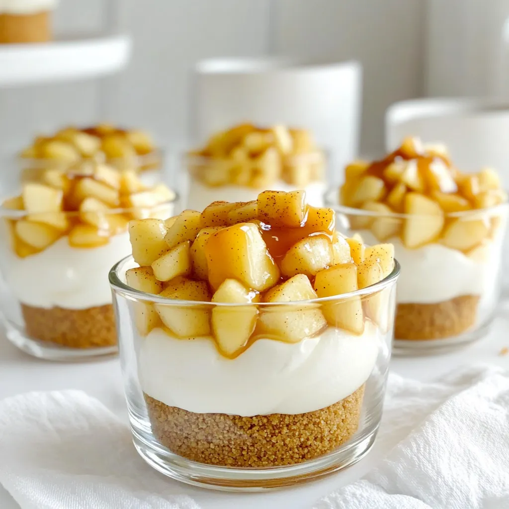 No-Bake Apple Pie Cheesecake Cups Verführerisches Dessert
