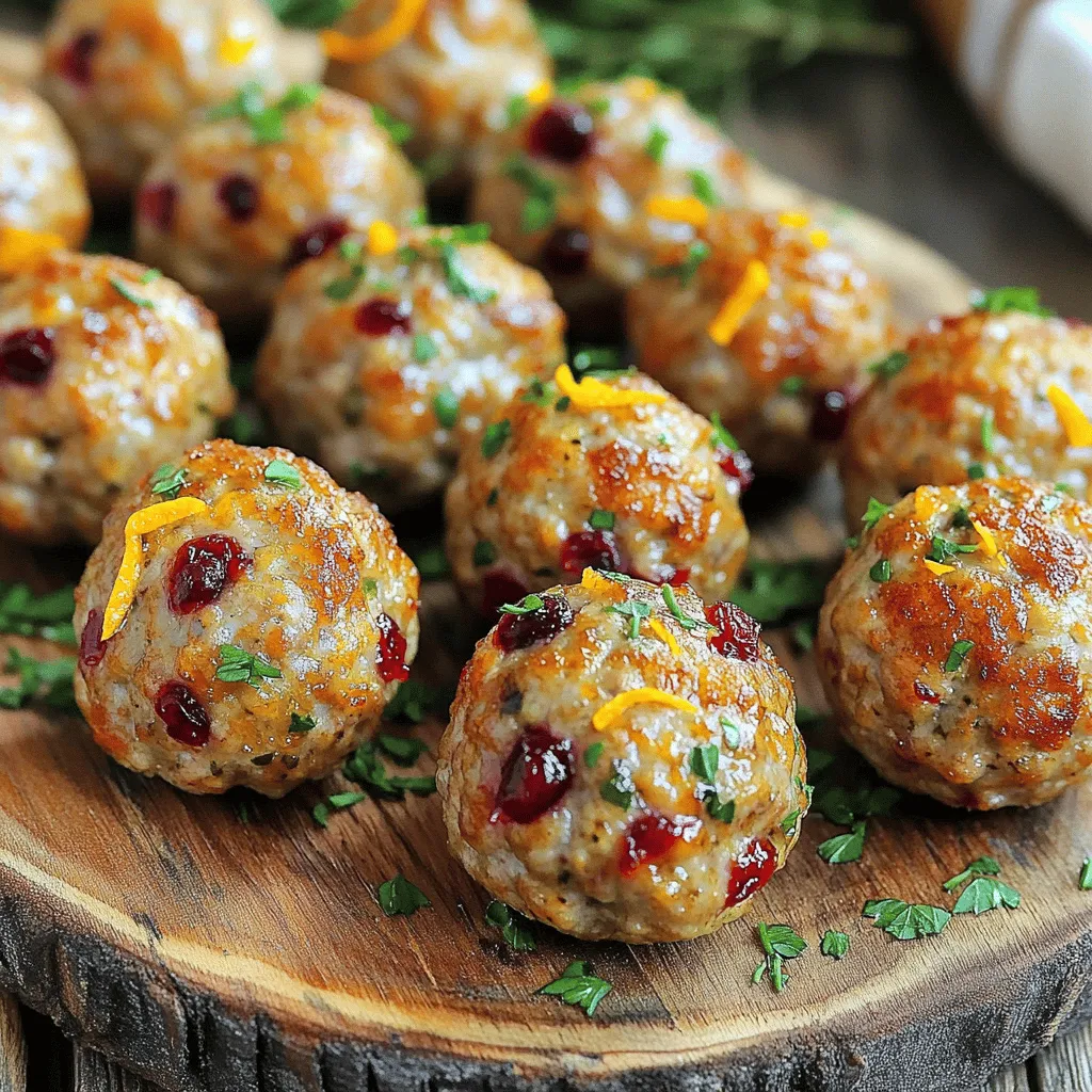 Orange Cranberry Putenfleischbällchen Einfach zubereiten