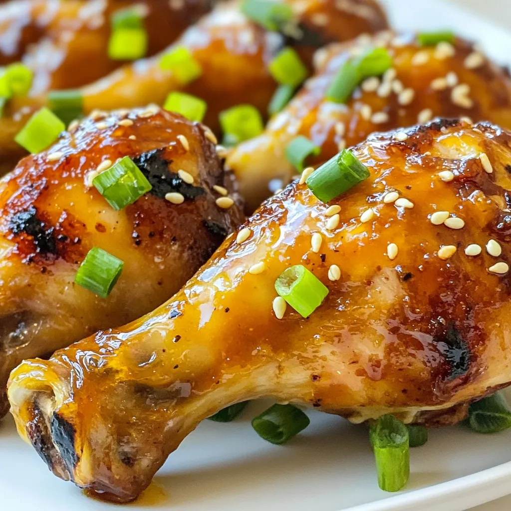 Honig Knoblauch Glasierte Hähnchenunterkeulen Lecker