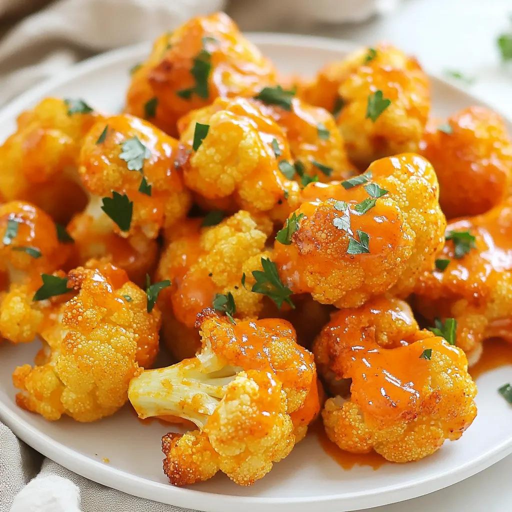 Buffalo Cauliflower Bites Knusprig und Würzig Essen