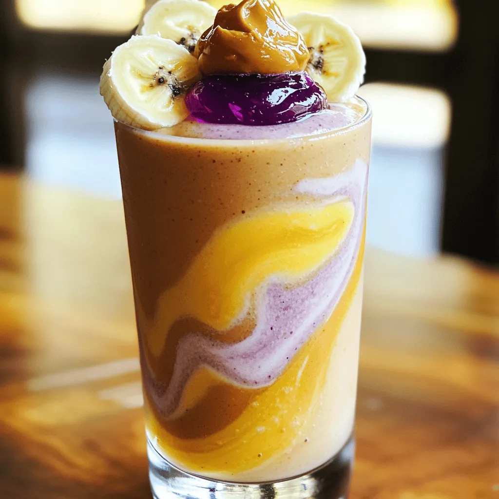 Peanut Butter and Jelly Smoothie Nahrhafte Freude