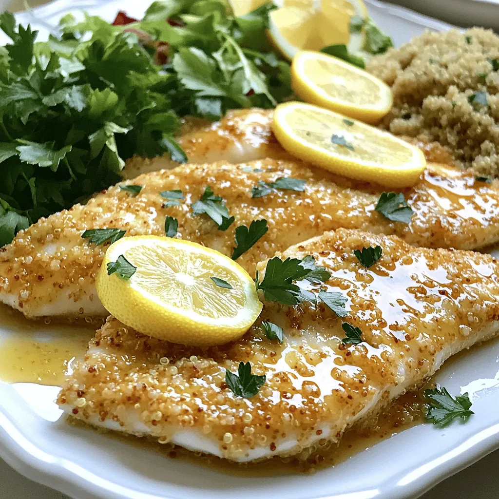 - 4 Flunderfilets (je 150-200g) - 1 Tasse Mandelmehl - 2 große Eier