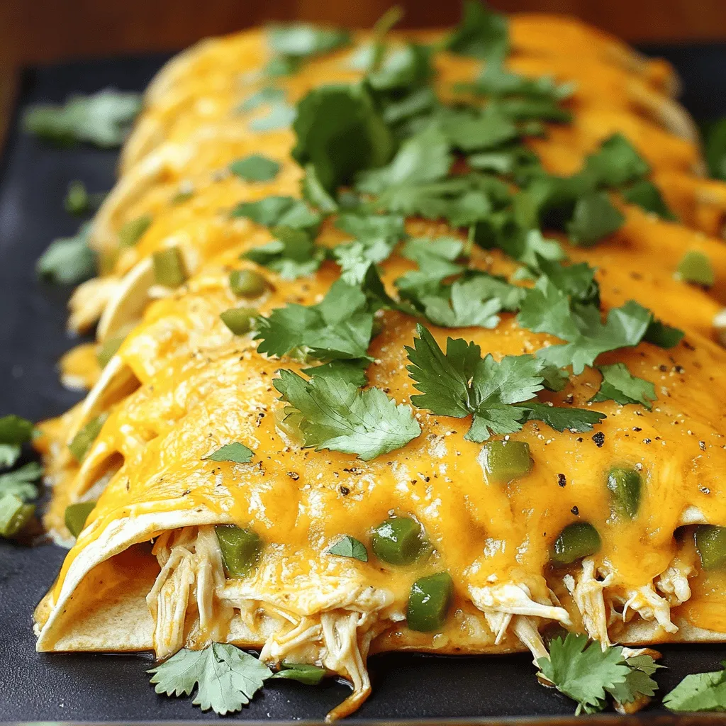 Cheesy White Chicken Enchiladas Einfache Rezeptidee