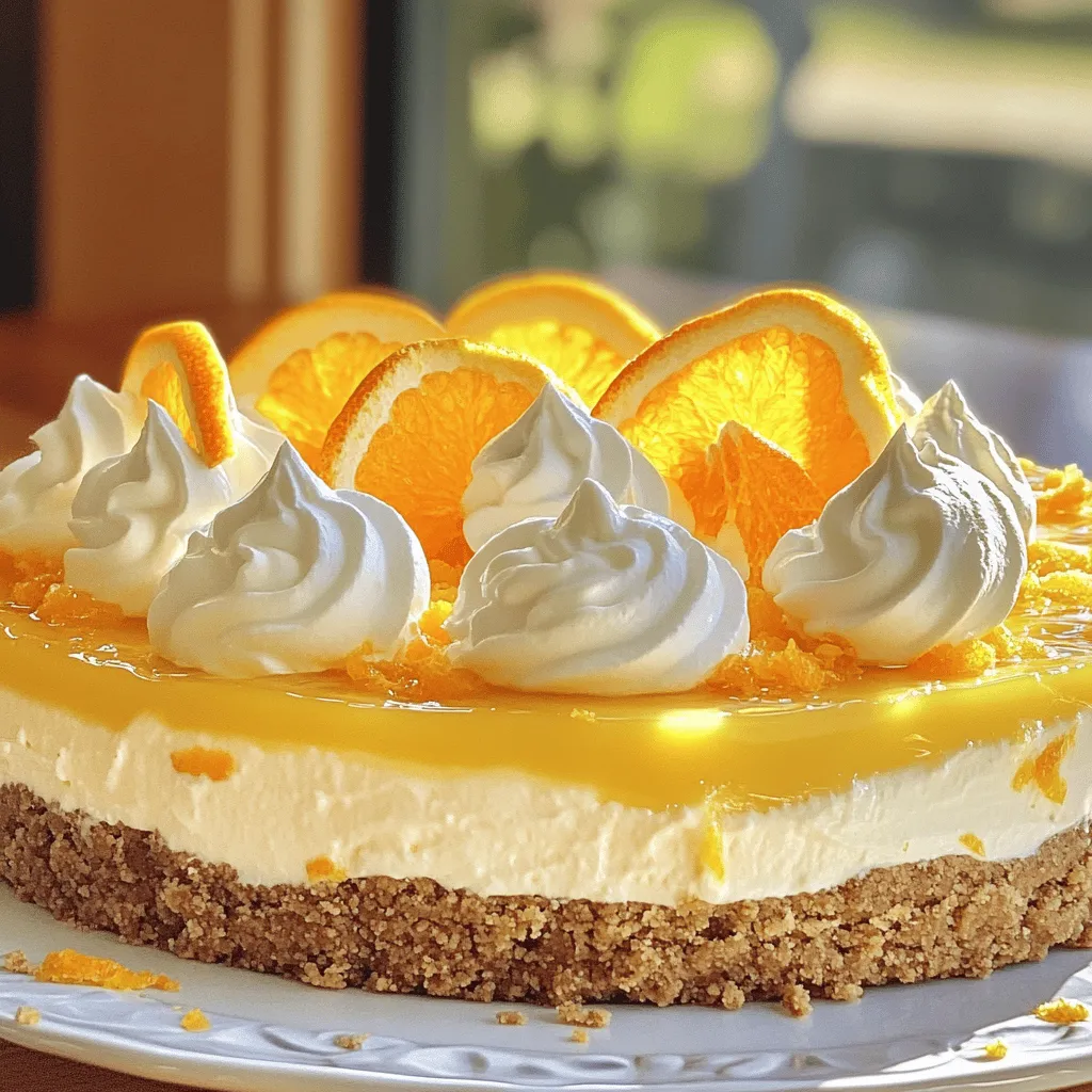 Um einen No Bake Orange Creamsicle Cheesecake zu machen, braucht ihr einige einfache Zutaten. Ihr benötigt 200 g Kekse, 100 g geschmolzene Butter, 400 g Frischkäse, 300 g Schlagsahne und 150 g Puderzucker. Frischer Orangensaft ist wichtig, also 200 ml davon. Die Zeste von 1 Orange und 1 TL Vanilleextrakt bringen tollen Geschmack. Zum Binden braucht ihr 1 Päckchen Gelatine oder Agar-Agar und 2 EL Wasser.