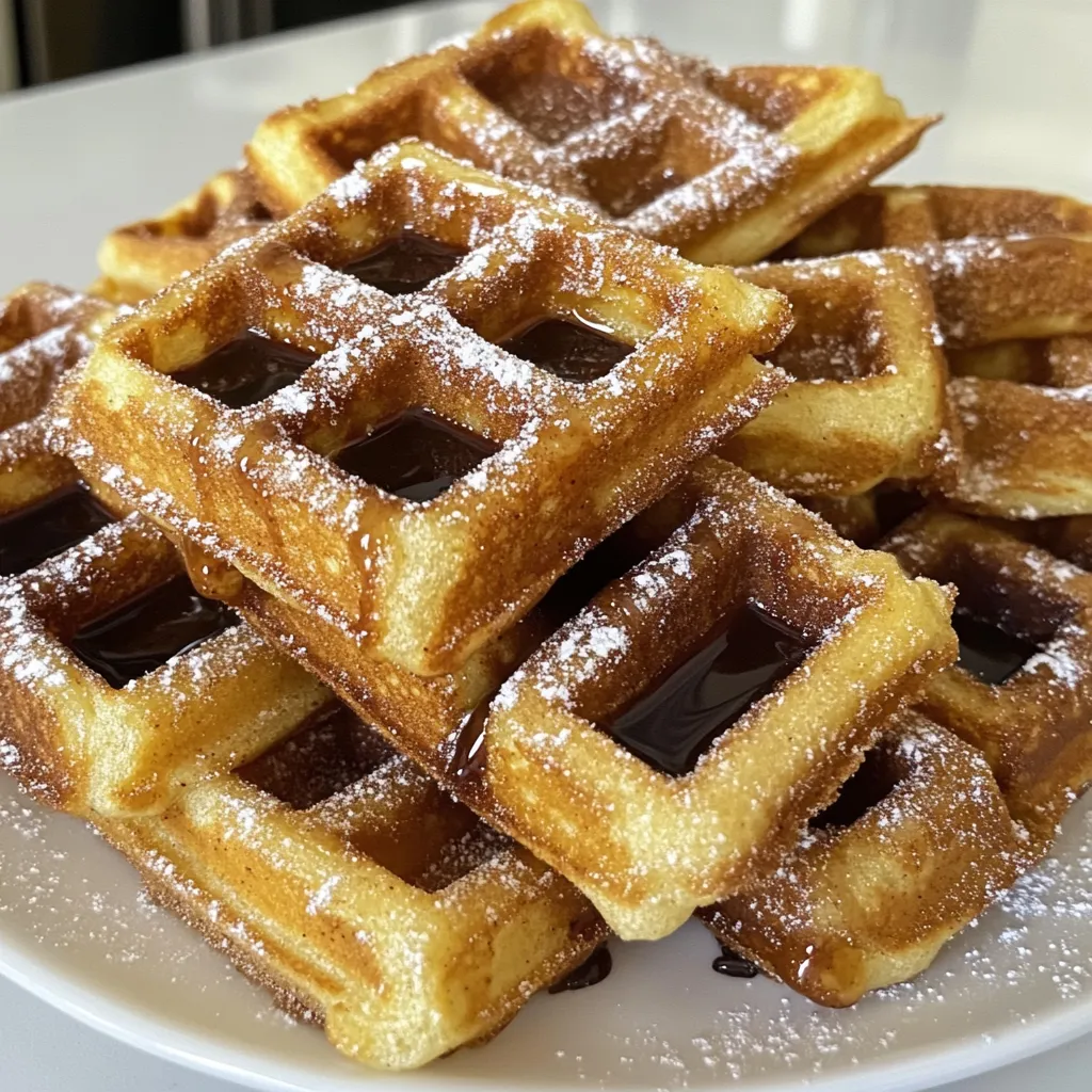 Cinnamon Sugar Churro Waffles Schmackhaftes Rezept