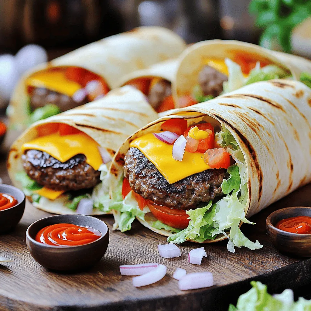 Für die Grilled Cheeseburger Wraps brauchen wir frische und leckere Zutaten. Hier ist eine Liste der Hauptzutaten: