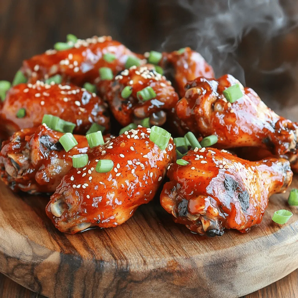 Spicy Korean BBQ Chicken Wings Würziges Genussrezept