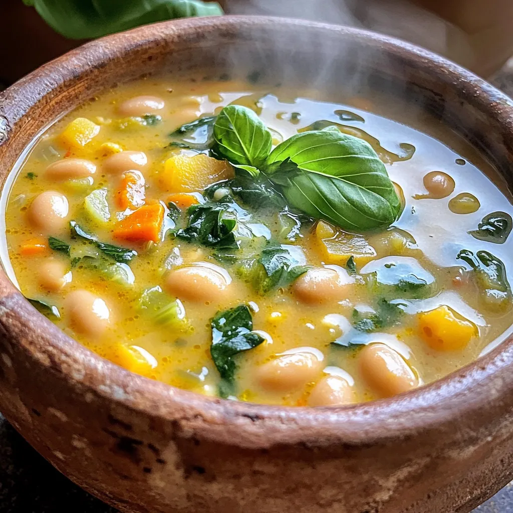 Schnelle Slow Cooker Creamy Tuscan Bean Soup Rezept