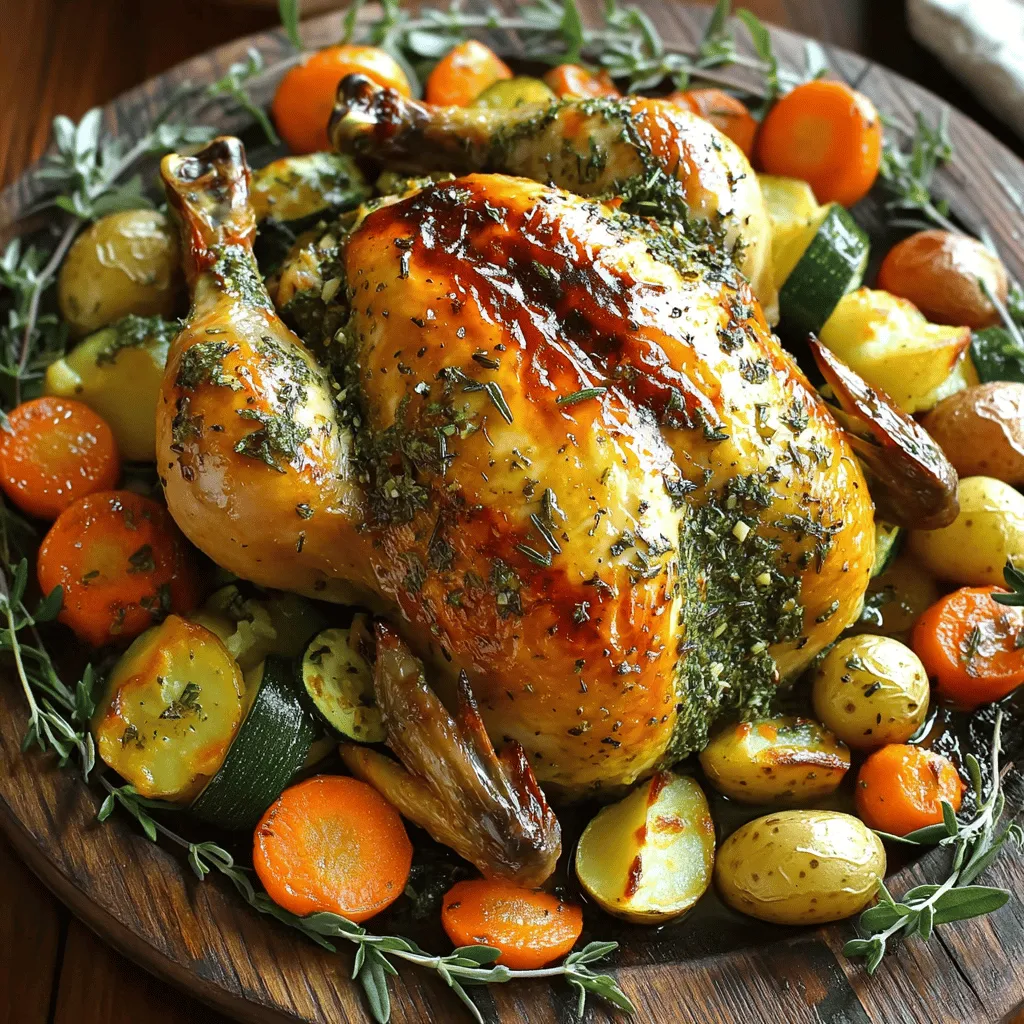 Knoblauch Kräuter Roast Chicken Einfache und Leckereien